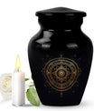 Spiritual Urns for Adult Female And Male - Golden Symmetric Urn