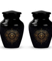 Spiritual Urns for Adult Female And Male - Golden Symmetric Urn