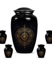 Spiritual Urns for Adult Female And Male - Golden Symmetric Urn