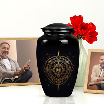 10-inch Zodiac theme urn.