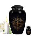 Spiritual Urns for Adult Female And Male - Golden Symmetric Urn