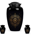 Spiritual Urns for Adult Female And Male - Golden Symmetric Urn