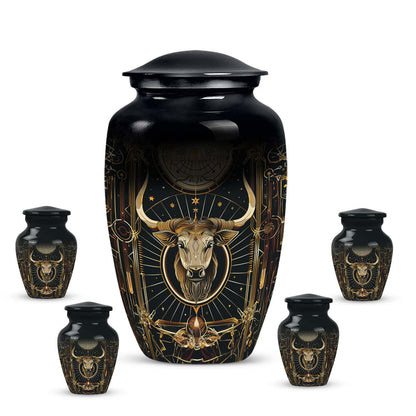 Personalized Zodiac Cremation Urn for Human Ashes - 10-inch, 200 cu in - Yatskia