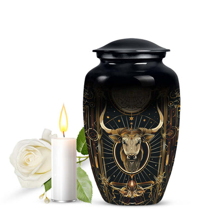 Personalized Zodiac Cremation Urn for Human Ashes - 10-inch, 200 cu in - Yatskia