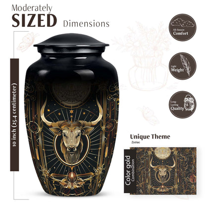 10-inch Zodiac themed Classic Urn for ashes