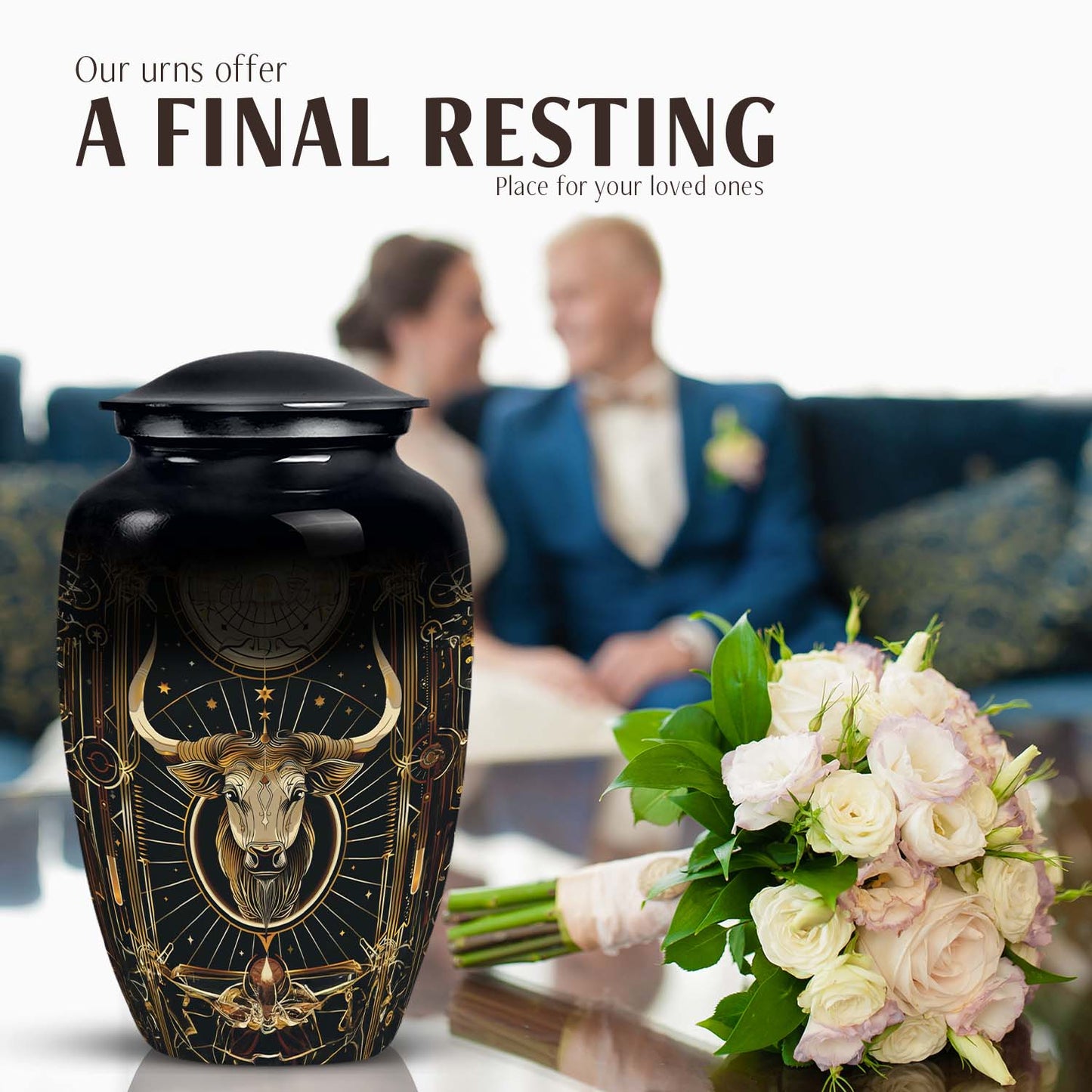 10-inch Zodiac themed Classic Urn for ashes
