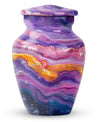Purple Abstract Memorial Ashes Urn For Mom - Cremation Urns For Women