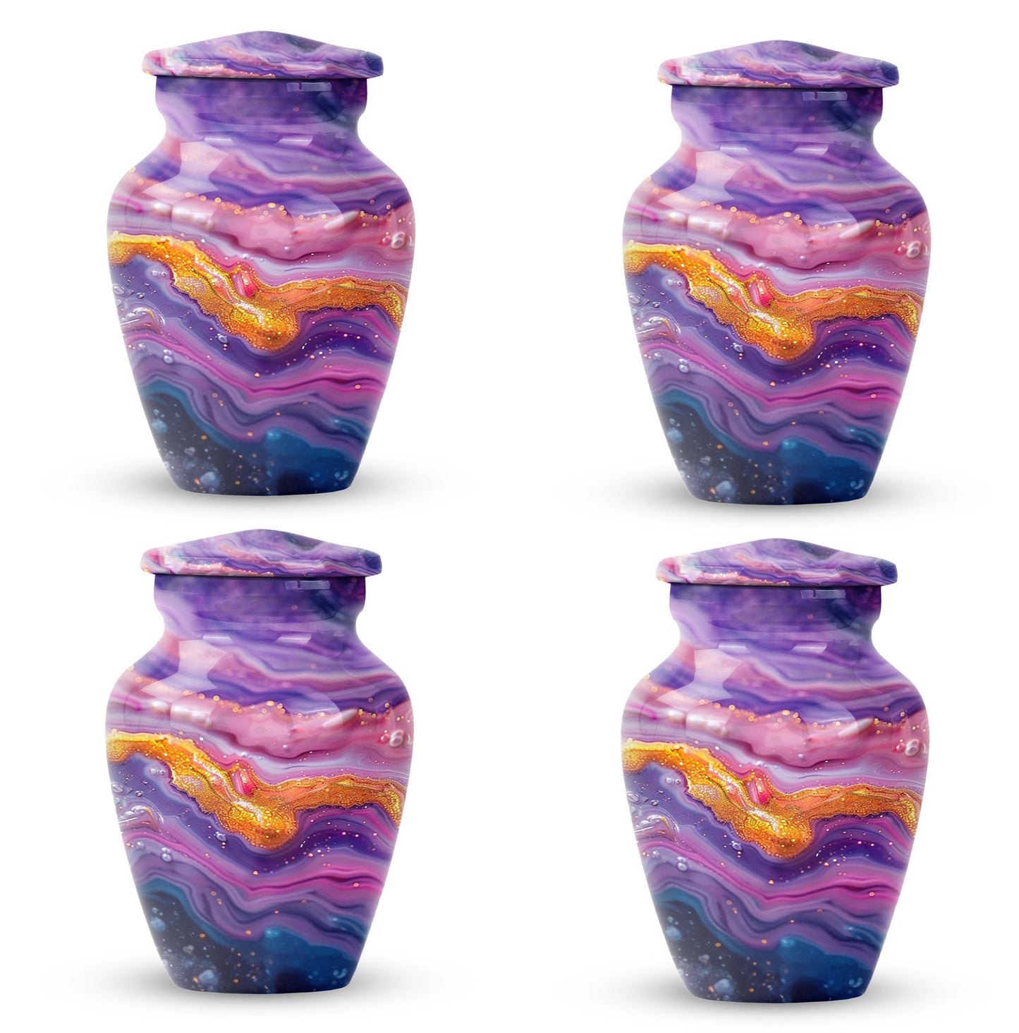 Purple Personalized Mother Cremation Urn for Mom - 10-inch, 200 cu in - Yatskia