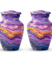 Purple Abstract Memorial Ashes Urn For Mom - Cremation Urns For Women