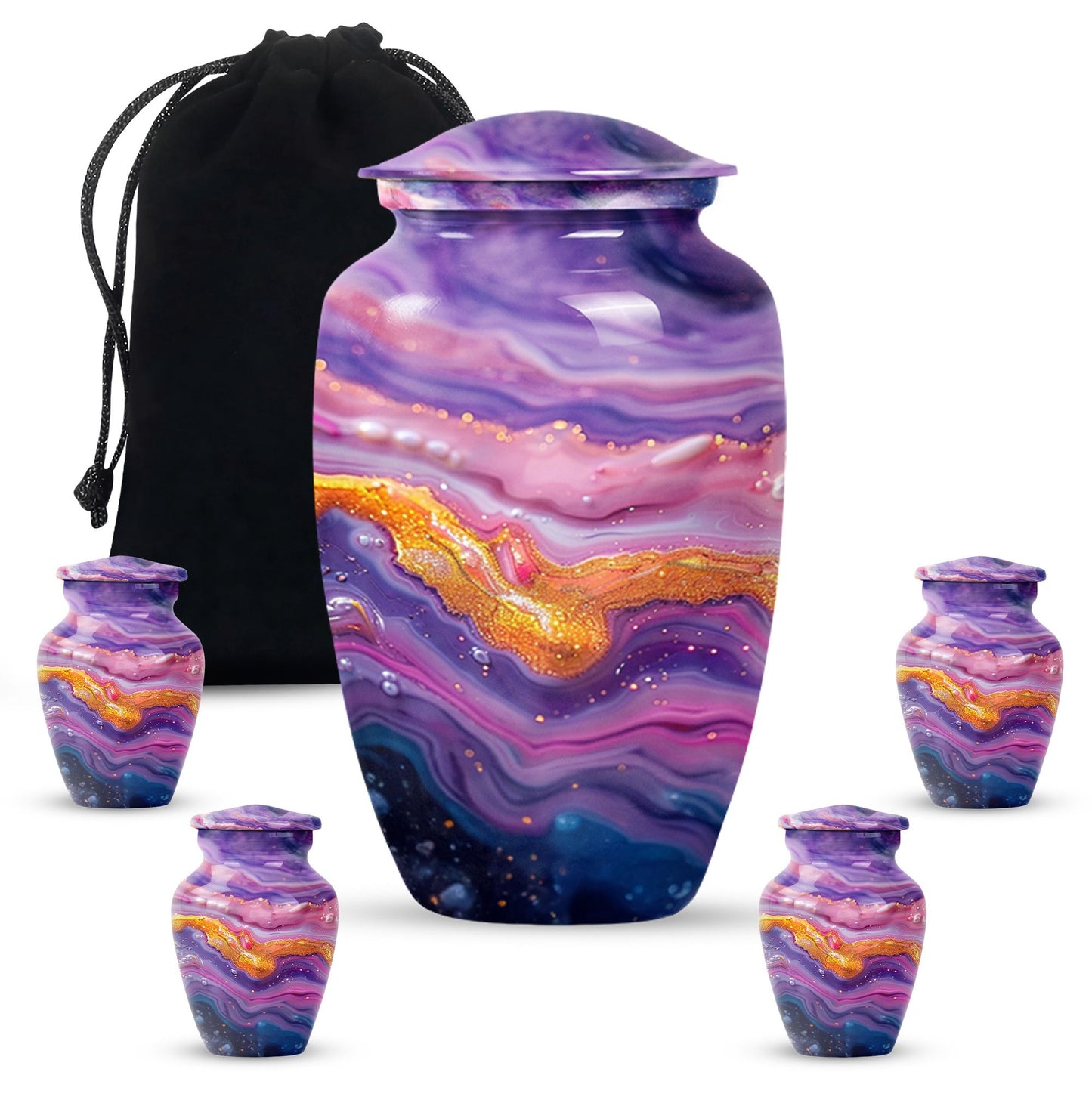 Vibrant Swirl Urn for ashes.