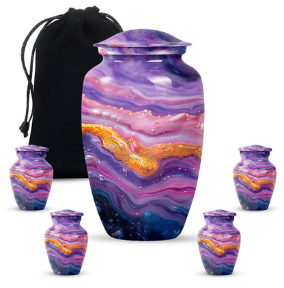 Vibrant Swirl Urn for ashes.