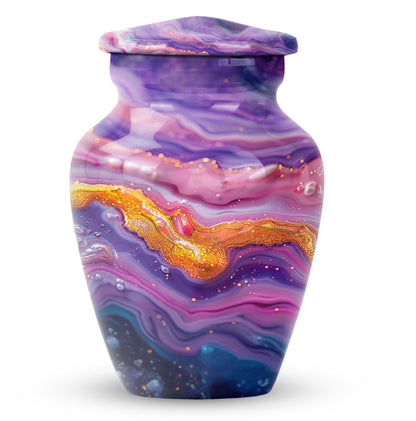 Vibrant Swirl Urn for ashes.