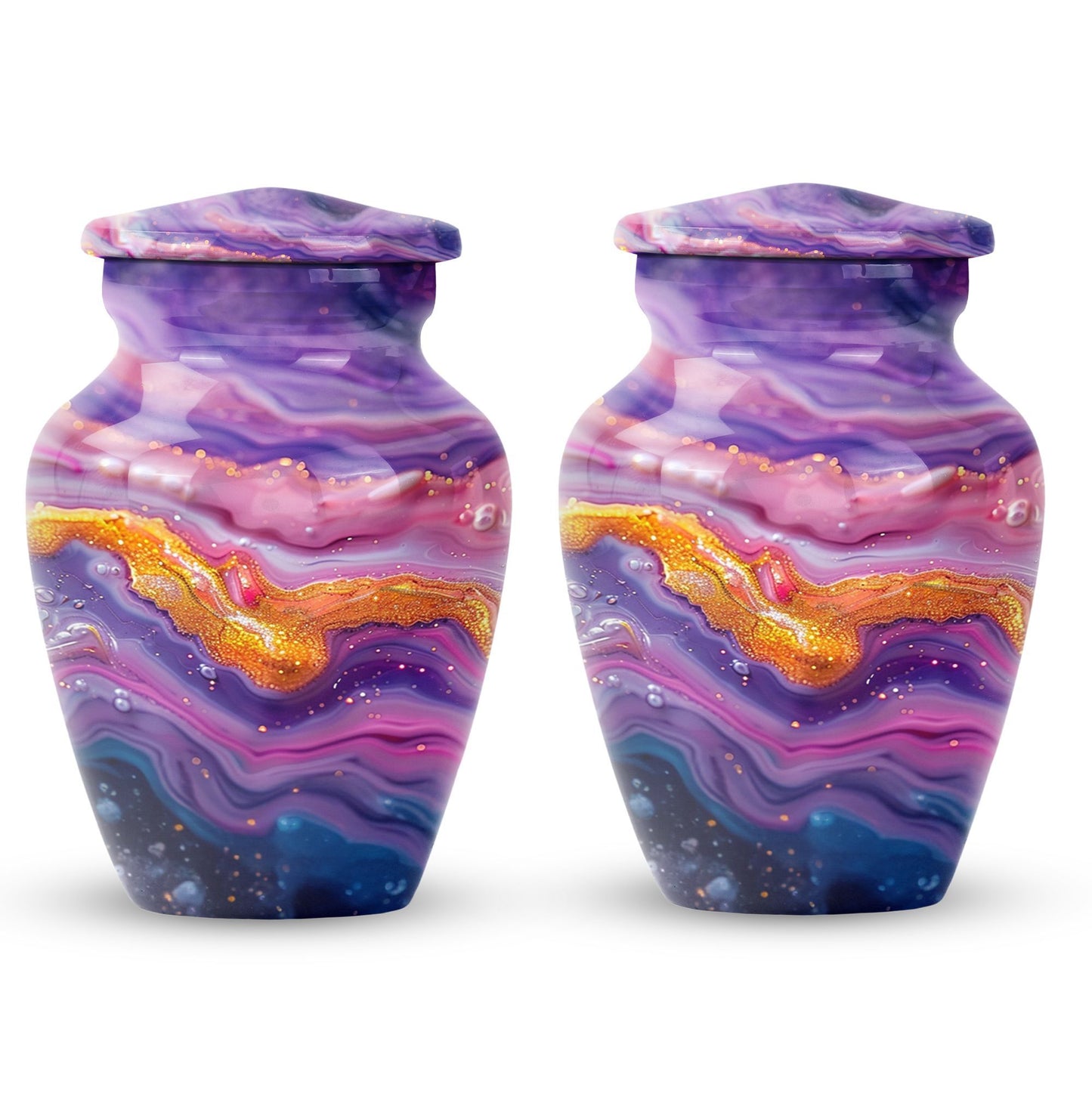 Vibrant Swirl Urn for ashes.