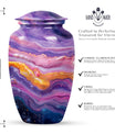 Vibrant Swirl Urn for ashes.