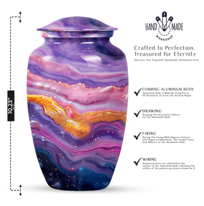 Vibrant Swirl Urn for ashes.