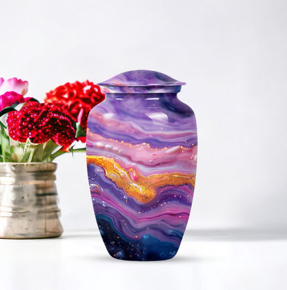Vibrant Swirl Urn for ashes.