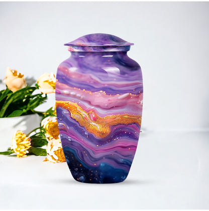 Vibrant Swirl Urn for ashes.