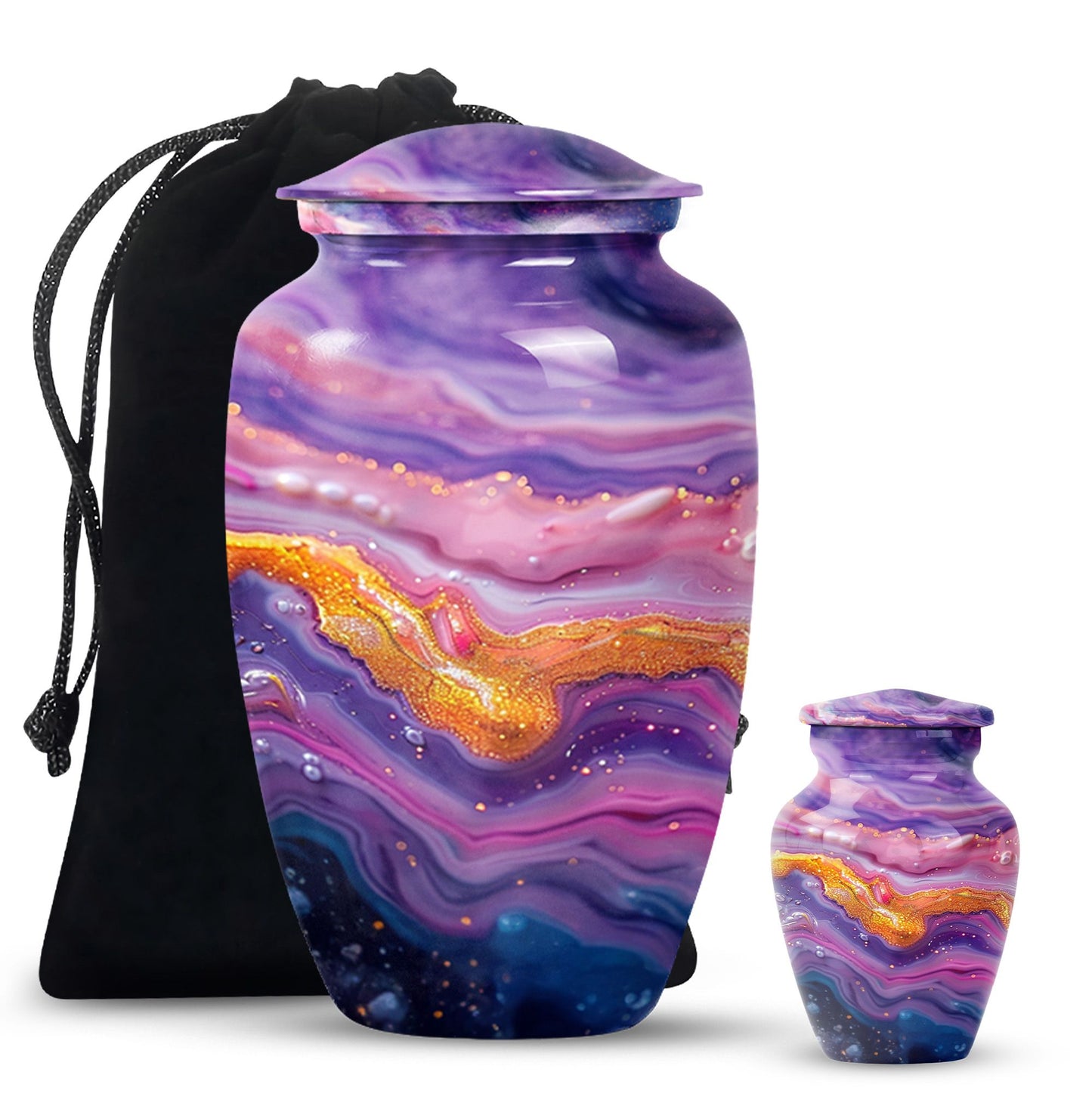 Vibrant Swirl Urn for ashes.