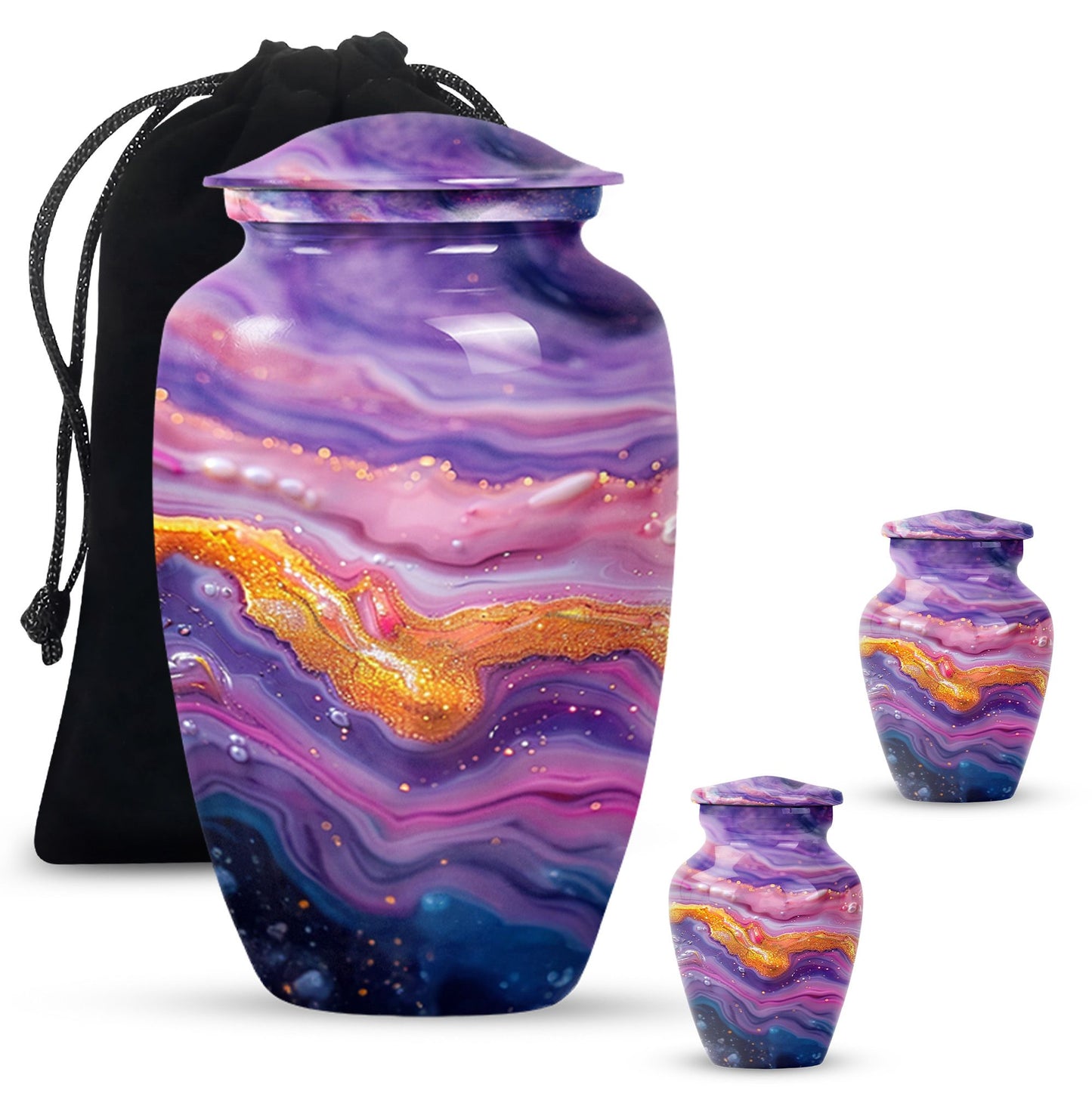 Vibrant Swirl Urn for ashes.