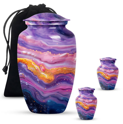 Vibrant Swirl Urn for ashes.