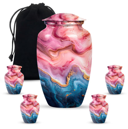 Vibrant Swirl 10-Inch Classic Memorial Urn