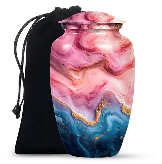 Abstract Urns For Adult Male And Female - Pink Abstract Urn For Cremation
