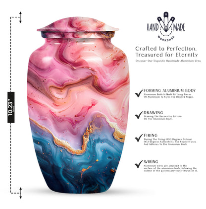 Vibrant Swirl 10-Inch Classic Memorial Urn