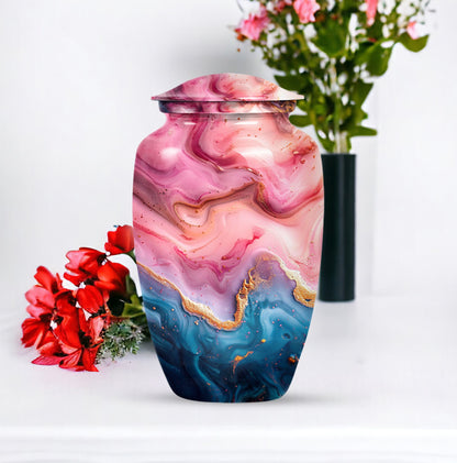 Vibrant Swirl 10-Inch Classic Memorial Urn