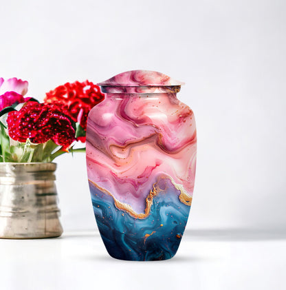 Vibrant Swirl 10-Inch Classic Memorial Urn