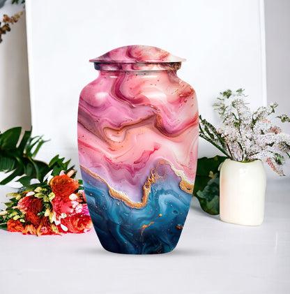 Vibrant Swirl 10-Inch Classic Memorial Urn