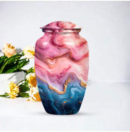 Vibrant Swirl 10-Inch Classic Memorial Urn
