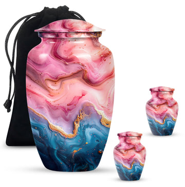 Large Urn With 2 Keepsake Urn