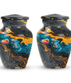 Abstract Small Keepsake Urns For Human Ashes - Colorful Memorial Urn