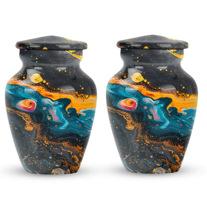 Colorful Personalized Marble Keepsake Urn for Human Ashes - 10-inch, 200 cu in - Yatskia