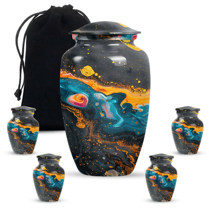 Classic Vibrant Swirl Urn.
