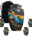 Abstract Small Keepsake Urns For Human Ashes - Colorful Memorial Urn