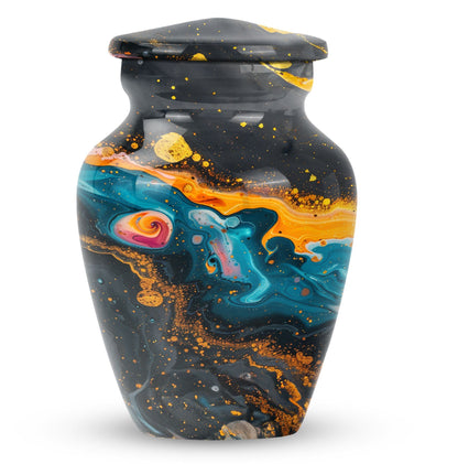 Classic Vibrant Swirl Urn.