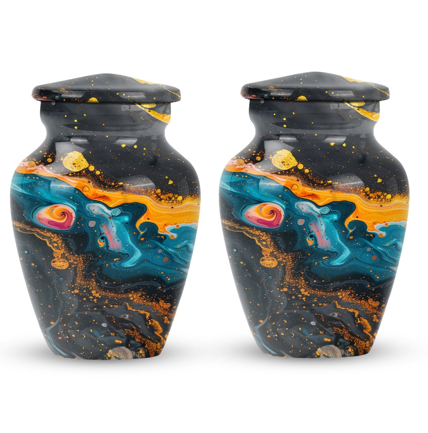Classic Vibrant Swirl Urn.