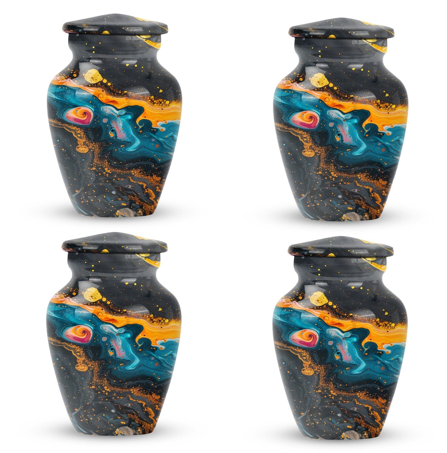 Classic Vibrant Swirl Urn.