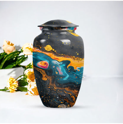 Classic Vibrant Swirl Urn.