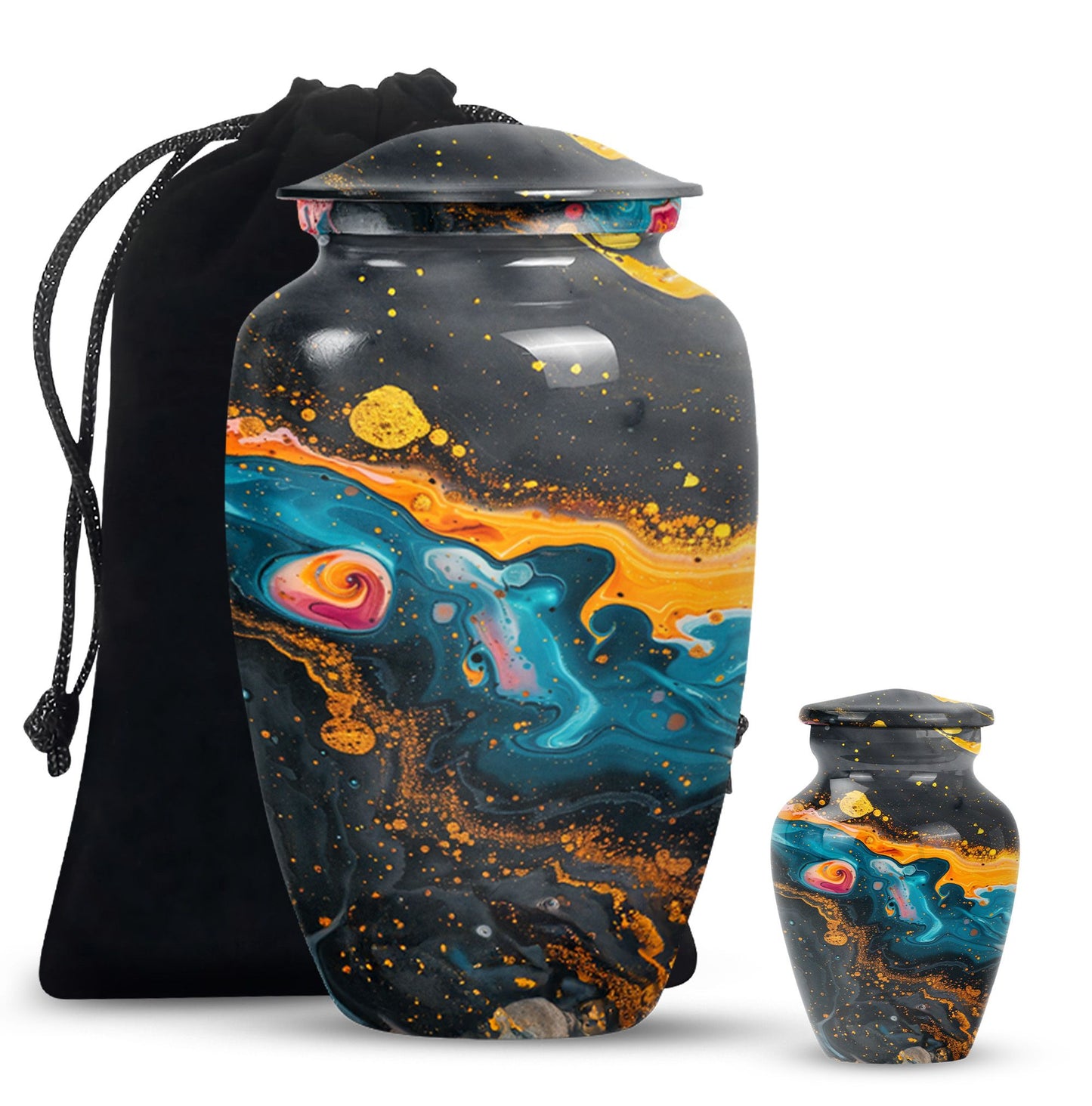 Classic Vibrant Swirl Urn.