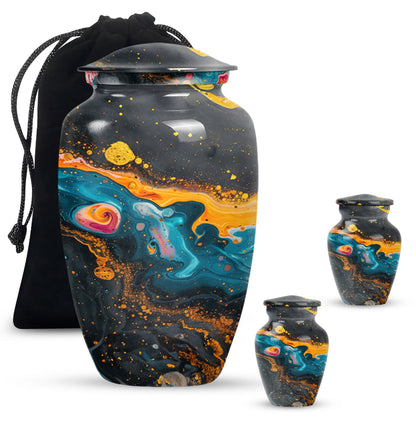 Classic Vibrant Swirl Urn.