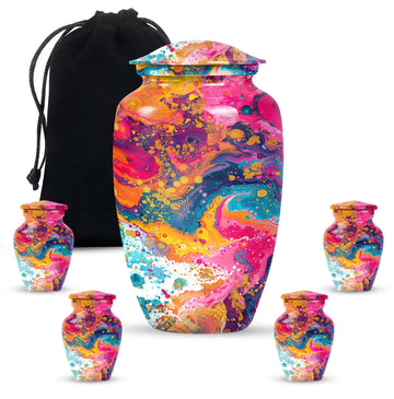 Large Urn With 4 Keepsake Urn