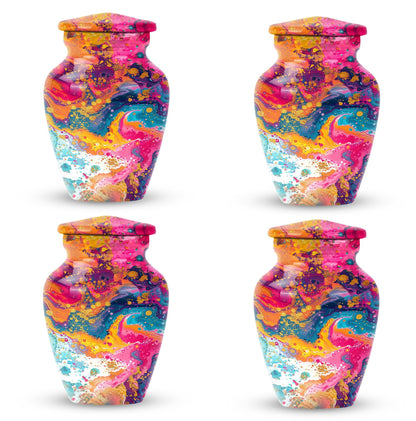 10 inch vibrant swirl urn made of aluminum for adult ashes
