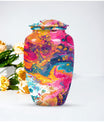 10 inch vibrant swirl urn made of aluminum for adult ashes