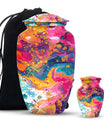Colorful Abstract Urn For Ashes Adult Male - Large Memorial Urn Keepsake