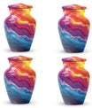 10-inch vibrant swirl urn.