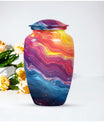 10-inch vibrant swirl urn.