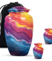 10-inch vibrant swirl urn.