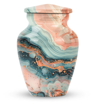 10-inch Vibrant Swirl Urn.
